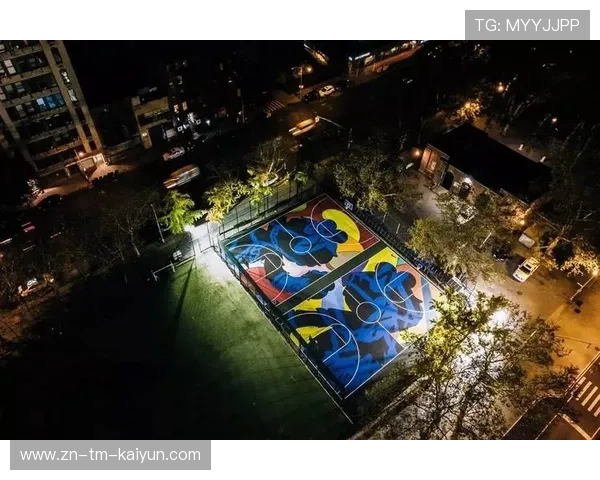 特色篮球元素融入城市夜景，营造文化氛围，篮球场夜景壁纸图片